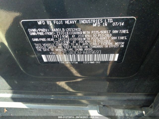 Photo 8 VIN: JF2SJADC6FH489693 - SUBARU FORESTER 