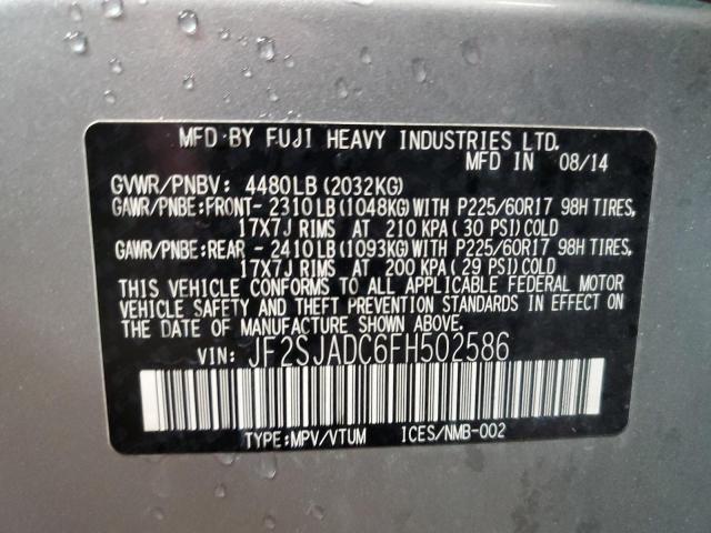 Photo 12 VIN: JF2SJADC6FH502586 - SUBARU FORESTER 2 