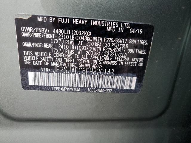 Photo 11 VIN: JF2SJADC6FH820143 - SUBARU FORESTER 2 