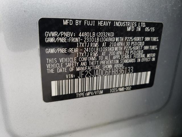 Photo 9 VIN: JF2SJADC6FH836133 - SUBARU FORESTER 2 