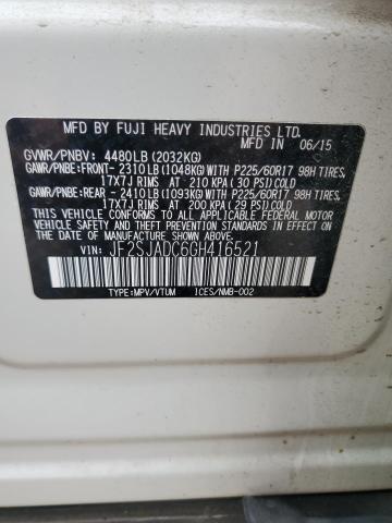 Photo 12 VIN: JF2SJADC6GH416521 - SUBARU FORESTER 2 