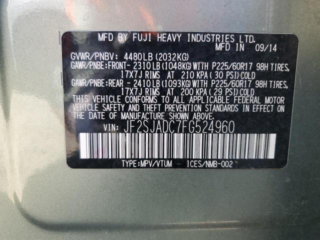 Photo 11 VIN: JF2SJADC7FG524960 - SUBARU FORESTER 2 