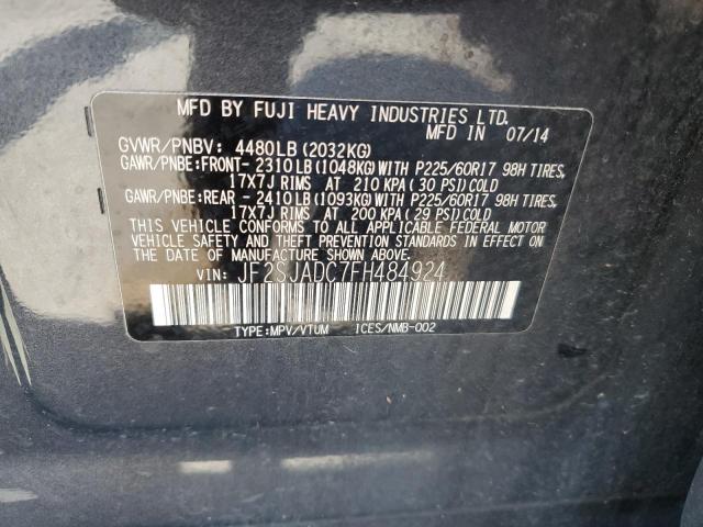 Photo 11 VIN: JF2SJADC7FH484924 - SUBARU FORESTER 