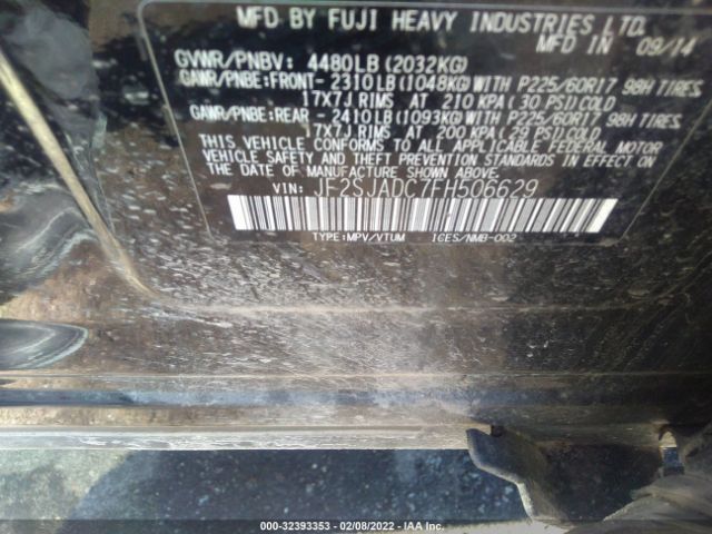 Photo 8 VIN: JF2SJADC7FH506629 - SUBARU FORESTER 