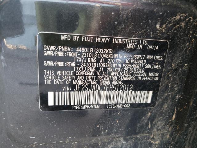 Photo 9 VIN: JF2SJADC7FH512012 - SUBARU FORESTER 2 