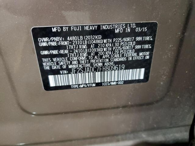 Photo 13 VIN: JF2SJADC7FH809619 - SUBARU FORESTER 