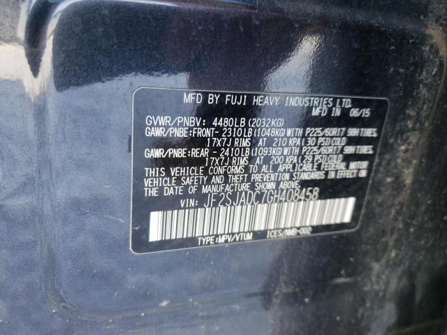 Photo 11 VIN: JF2SJADC7GH408458 - SUBARU FORESTER 2 