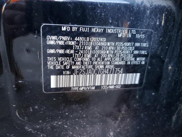 Photo 12 VIN: JF2SJADC7GH471754 - SUBARU FORESTER 2 