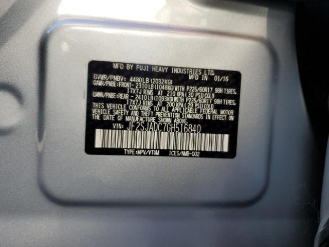 Photo 9 VIN: JF2SJADC7GH516840 - SUBARU FORESTER 2 