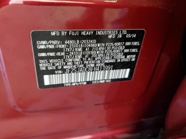 Photo 13 VIN: JF2SJADC8FH413991 - SUBARU FORESTER 