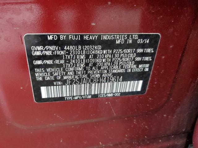 Photo 11 VIN: JF2SJADC8FH419614 - SUBARU FORESTER 2 