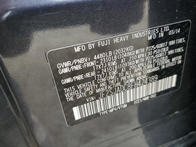 Photo 11 VIN: JF2SJADC8FH424389 - SUBARU FORESTER 