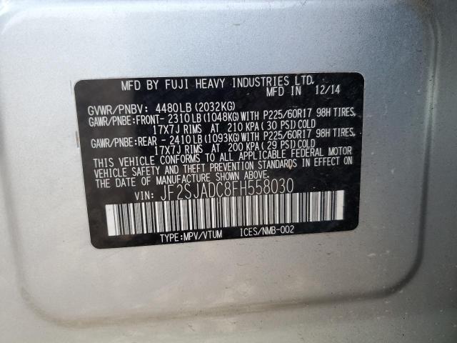 Photo 11 VIN: JF2SJADC8FH558030 - SUBARU FORESTER 