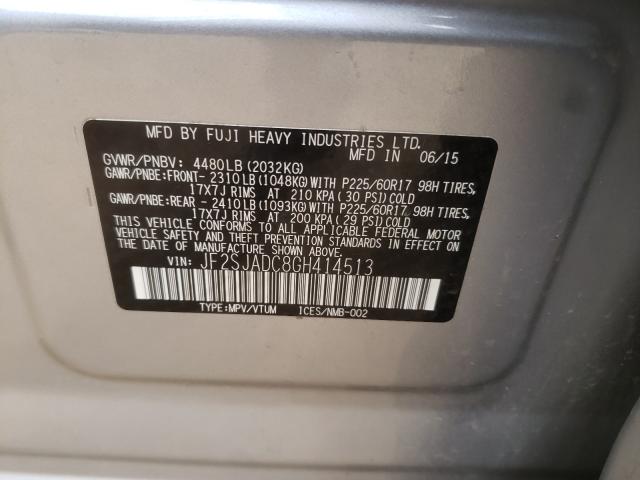 Photo 9 VIN: JF2SJADC8GH414513 - SUBARU FORESTER 2 