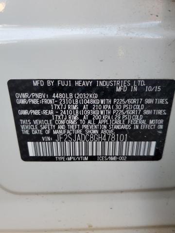 Photo 12 VIN: JF2SJADC8GH478101 - SUBARU FORESTER 