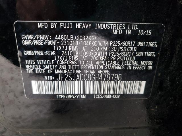 Photo 9 VIN: JF2SJADC8GH479796 - SUBARU FORESTER 2 