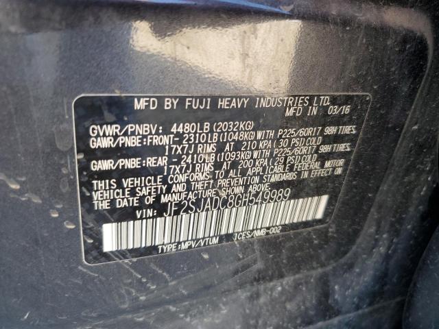 Photo 11 VIN: JF2SJADC8GH549989 - SUBARU FORESTER 2 