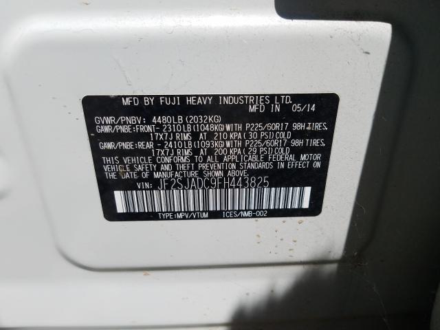 Photo 9 VIN: JF2SJADC9FH443825 - SUBARU FORESTER 2 