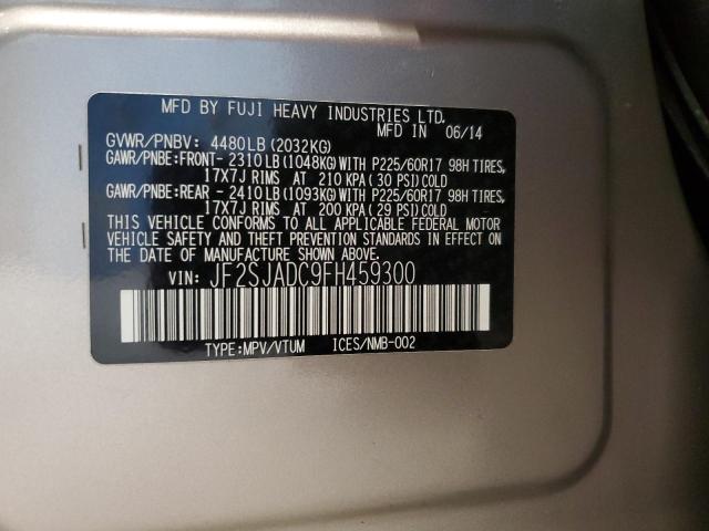 Photo 12 VIN: JF2SJADC9FH459300 - SUBARU FORESTER 