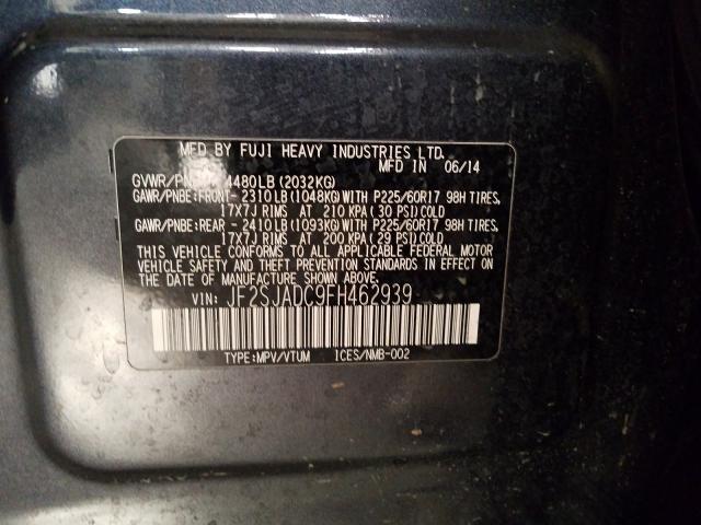 Photo 9 VIN: JF2SJADC9FH462939 - SUBARU FORESTER 2 