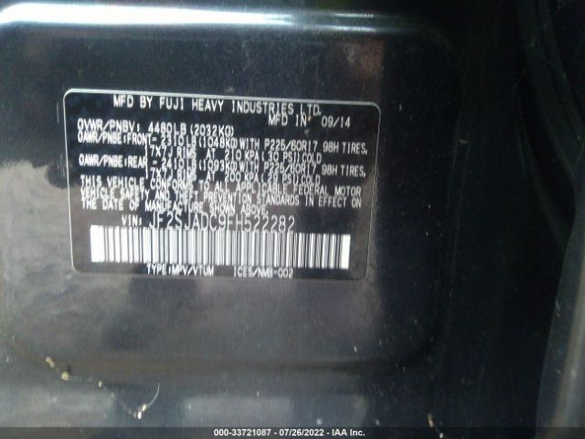 Photo 8 VIN: JF2SJADC9FH522282 - SUBARU FORESTER 