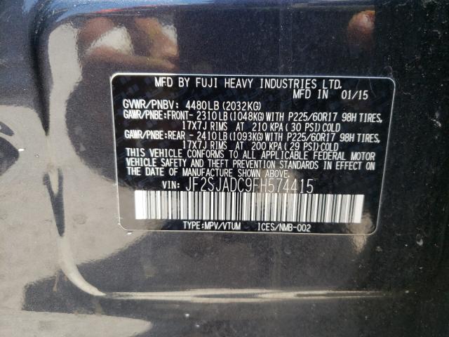 Photo 9 VIN: JF2SJADC9FH574415 - SUBARU FORESTER 2 