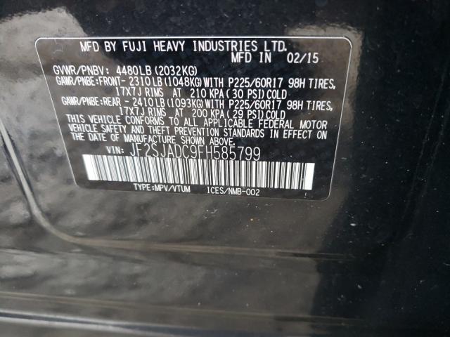 Photo 9 VIN: JF2SJADC9FH585799 - SUBARU FORESTER 2 