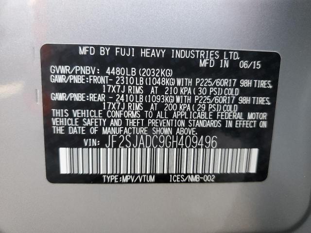 Photo 12 VIN: JF2SJADC9GH409496 - SUBARU FORESTER 2 