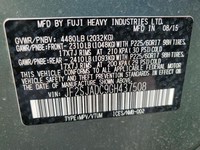 Photo 13 VIN: JF2SJADC9GH437508 - SUBARU FORESTER 2 