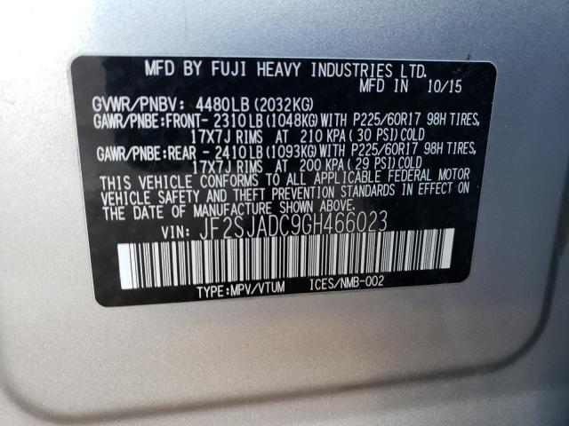 Photo 9 VIN: JF2SJADC9GH466023 - SUBARU FORESTER 2 