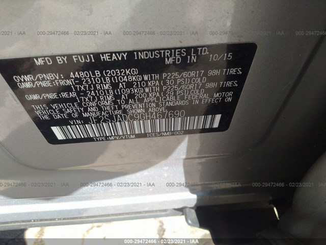 Photo 8 VIN: JF2SJADC9GH467690 - SUBARU FORESTER 