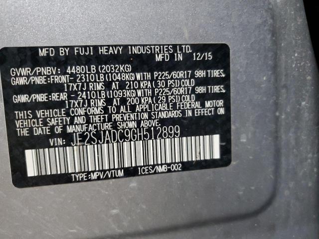 Photo 12 VIN: JF2SJADC9GH512899 - SUBARU FORESTER 2 