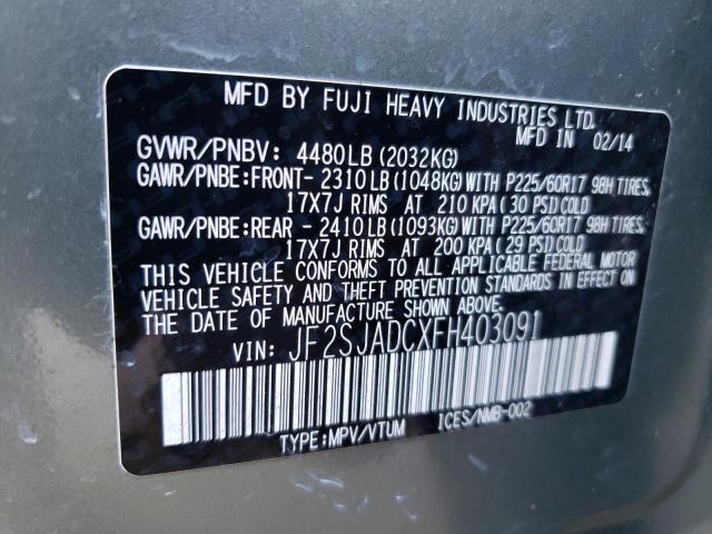 Photo 13 VIN: JF2SJADCXFH403091 - SUBARU FORESTER 2 