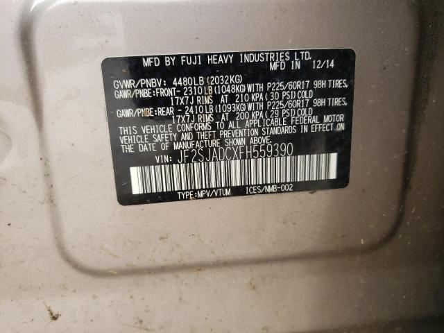 Photo 11 VIN: JF2SJADCXFH559390 - SUBARU FORESTER 2 