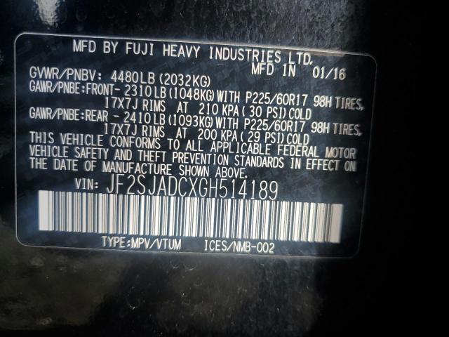 Photo 12 VIN: JF2SJADCXGH514189 - SUBARU FORESTER 2 