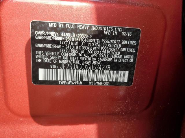 Photo 11 VIN: JF2SJADCXGH534278 - SUBARU FORESTER 2 