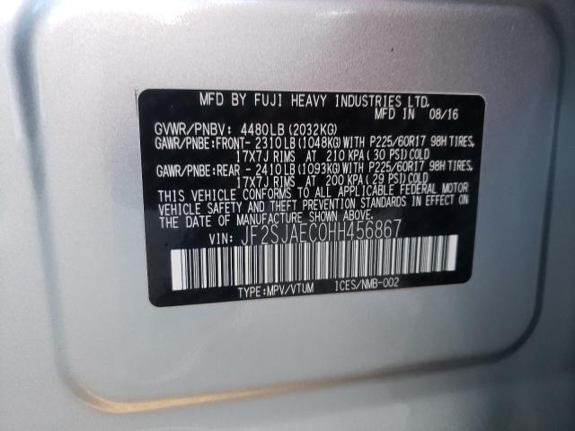 Photo 9 VIN: JF2SJAEC0HH456867 - SUBARU FORESTER 2 