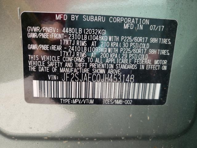 Photo 9 VIN: JF2SJAEC0JH453148 - SUBARU FORESTER 2 