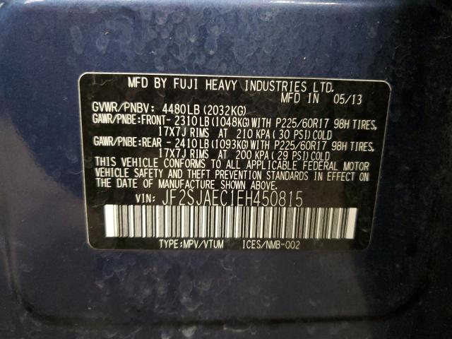 Photo 12 VIN: JF2SJAEC1EH450815 - SUBARU FORESTER 2 