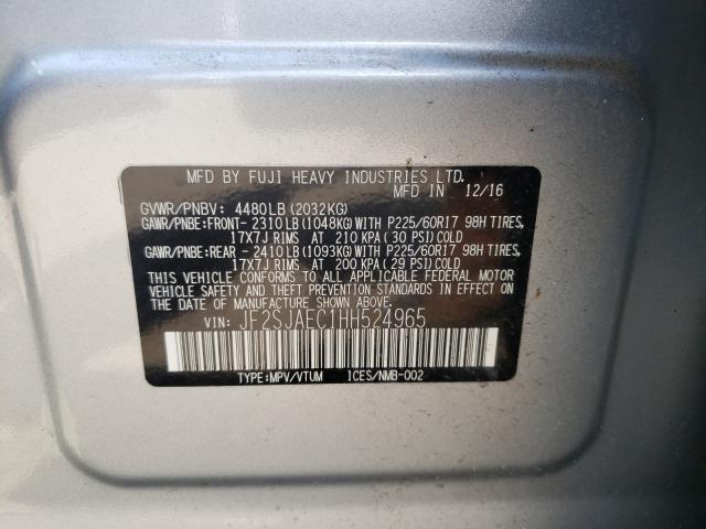 Photo 9 VIN: JF2SJAEC1HH524965 - SUBARU FORESTER 2 