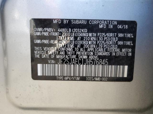 Photo 12 VIN: JF2SJAEC1JH576845 - SUBARU FORESTER 