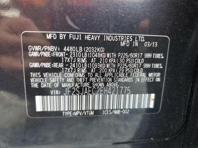 Photo 12 VIN: JF2SJAEC2EH421775 - SUBARU FORESTER 2 