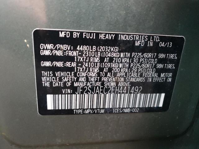 Photo 13 VIN: JF2SJAEC2EH441492 - SUBARU FORESTER 