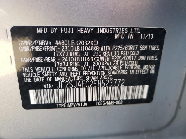 Photo 9 VIN: JF2SJAEC2EH523772 - SUBARU FORESTER 2 