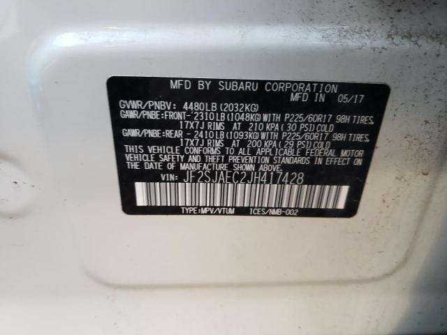 Photo 12 VIN: JF2SJAEC2JH417428 - SUBARU FORESTER 