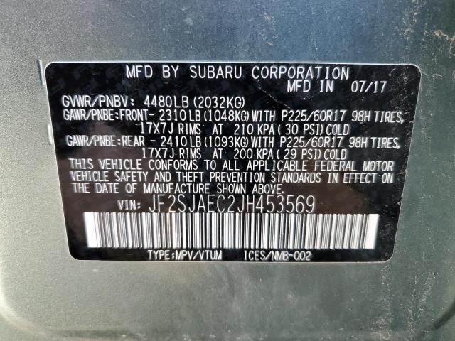 Photo 12 VIN: JF2SJAEC2JH453569 - SUBARU FORESTER 2 