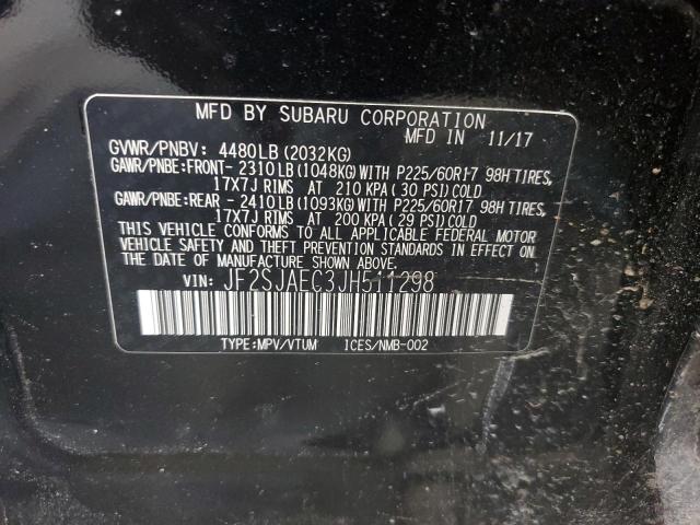 Photo 12 VIN: JF2SJAEC3JH511298 - SUBARU FORESTER 