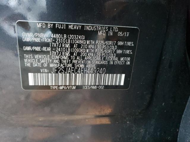 Photo 12 VIN: JF2SJAEC4EH449240 - SUBARU FORESTER 2 