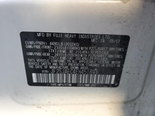 Photo 13 VIN: JF2SJAEC4EH451893 - SUBARU FORESTER 2 