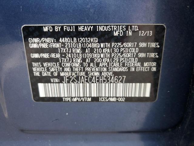 Photo 13 VIN: JF2SJAEC4EH534627 - SUBARU FORESTER 2 